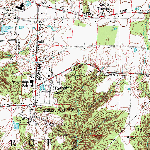 Topographic Map of Pierce Township Park, OH