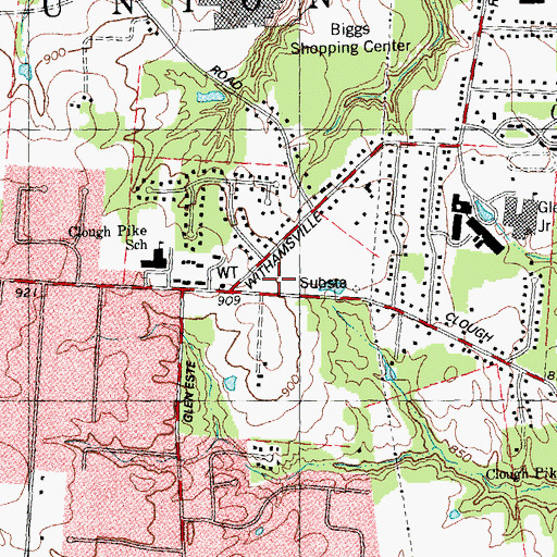 Topographic Map of Veterans Park, OH