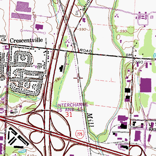 Topographic Map of Champion Business Park, OH