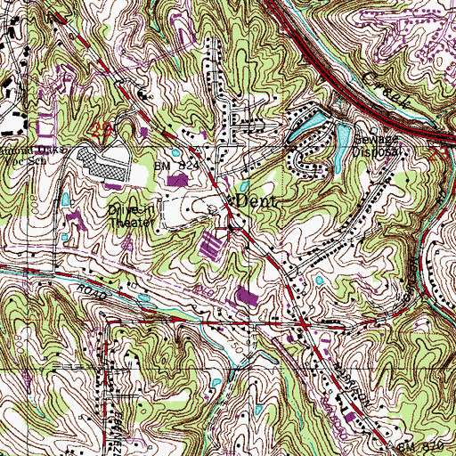 Topographic Map of Green Township Office, OH