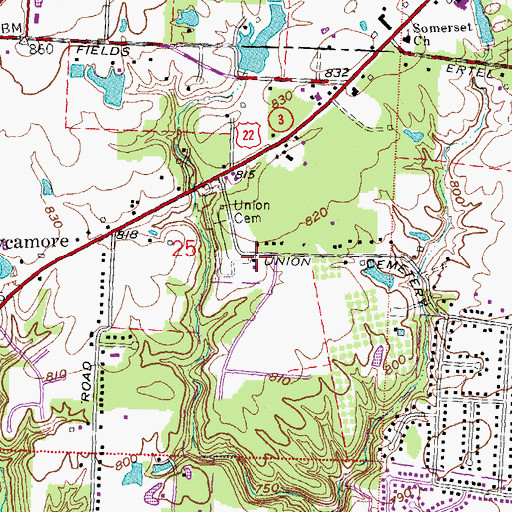 Topographic Map of Symmes Township Building, OH