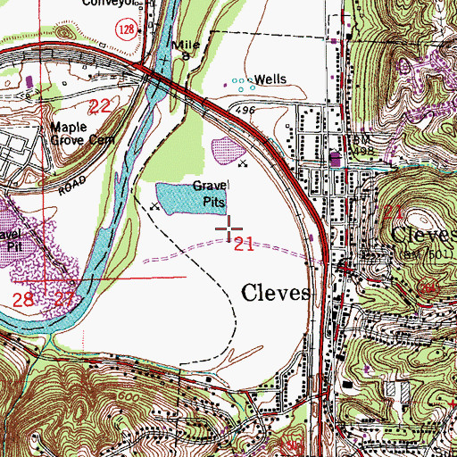 Topographic Map of Gulf Community Park, OH