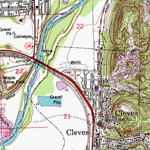 Topographic Map of Harmony Field Park, OH