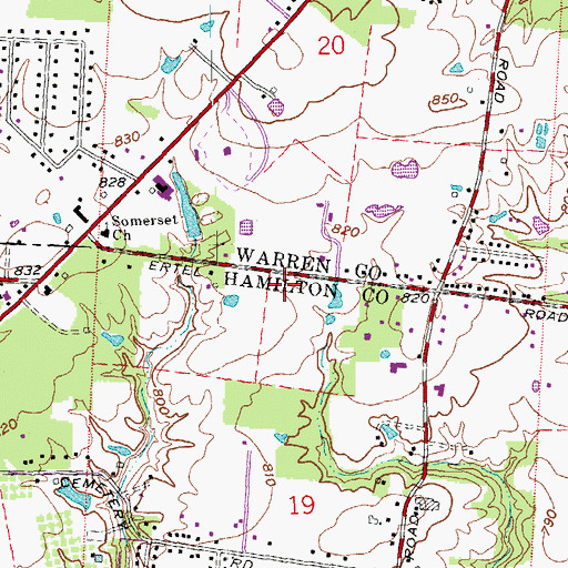 Topographic Map of Stonebridge Park, OH