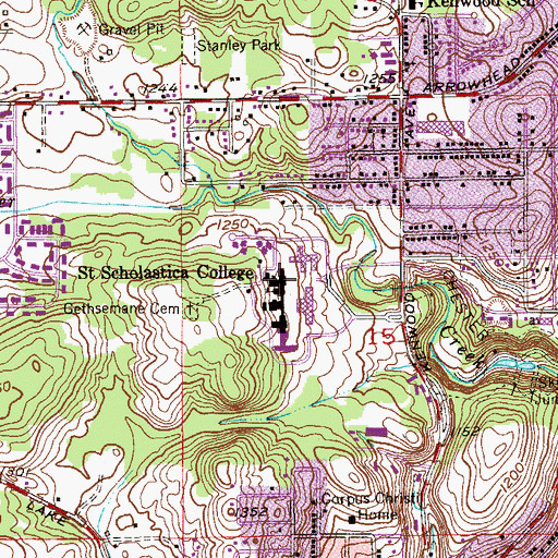 Topographic Map of Mitchell Auditorium, MN