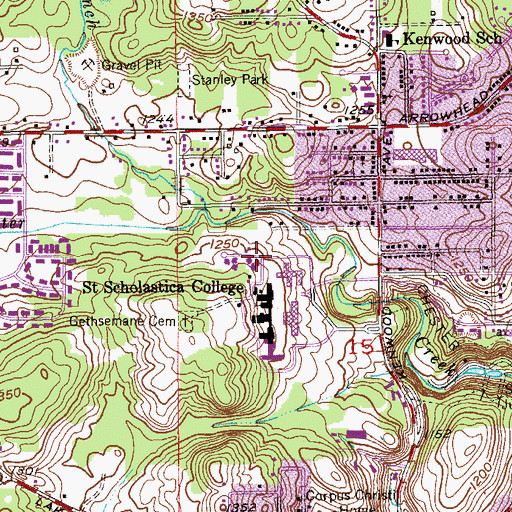 Topographic Map of Reif Recreation Center, MN