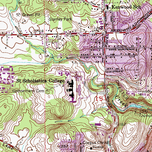 Topographic Map of Somers Hall, MN