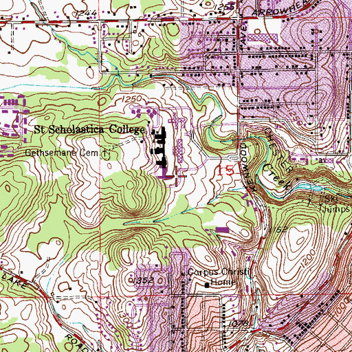 Topographic Map of Westwood Apartments, MN