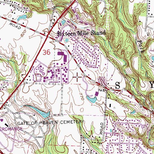 Topographic Map of Weller Park, OH