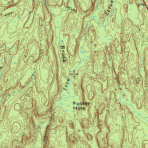 Topographic Map of Stony Brook, CT