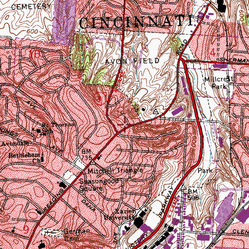 Topographic Map of Number 9 Engine Company, OH