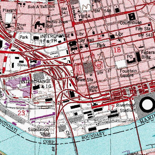 Topographic Map of Number 14 Engine House, OH