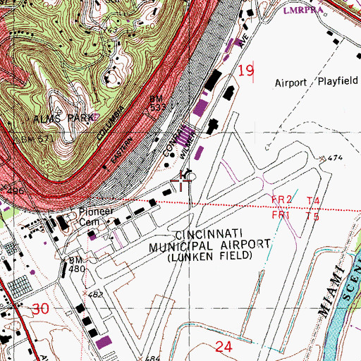 Topographic Map of Number 18 Engine Company, OH