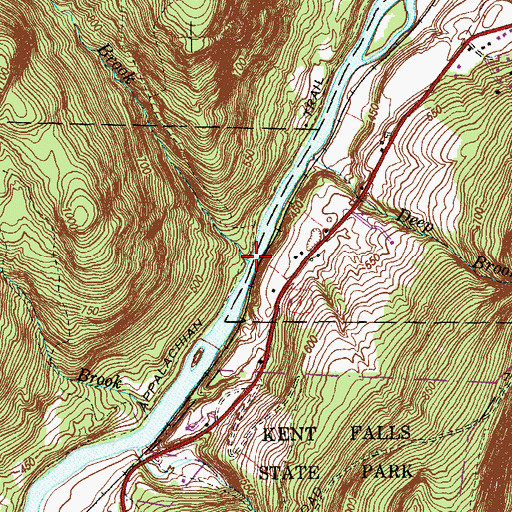 Topographic Map of Stony Brook, CT