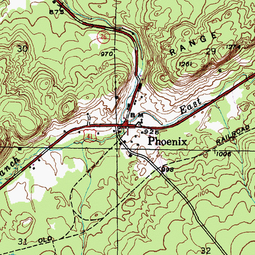 Topographic Map of Phoenix Station (historical), MI