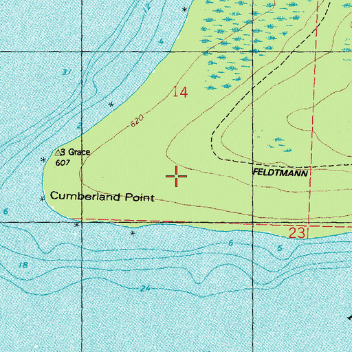Topographic Map of Johns Post Office (historical), MI