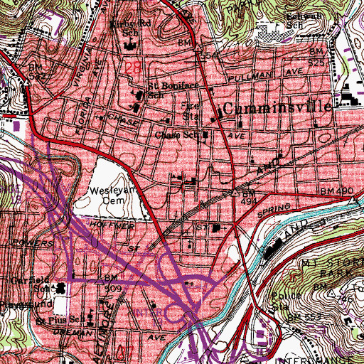 Topographic Map of Number 20 Engine House, OH