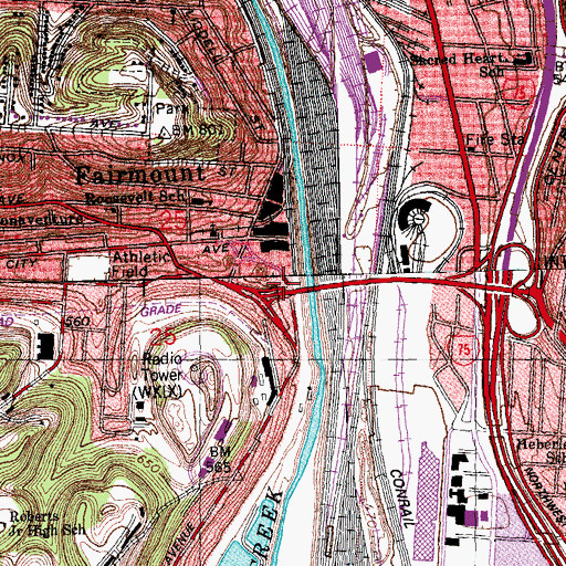 Topographic Map of Number 21 Engine House, OH