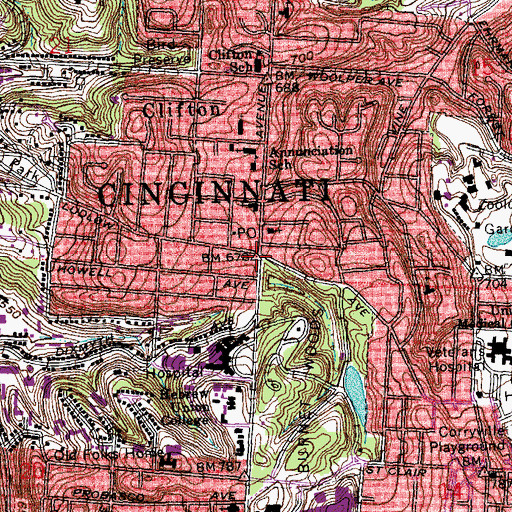 Topographic Map of Number 34 Engine House, OH