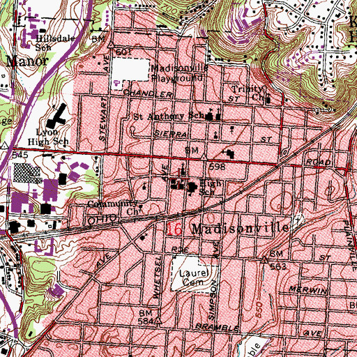Topographic Map of Number 49 Engine Company, OH