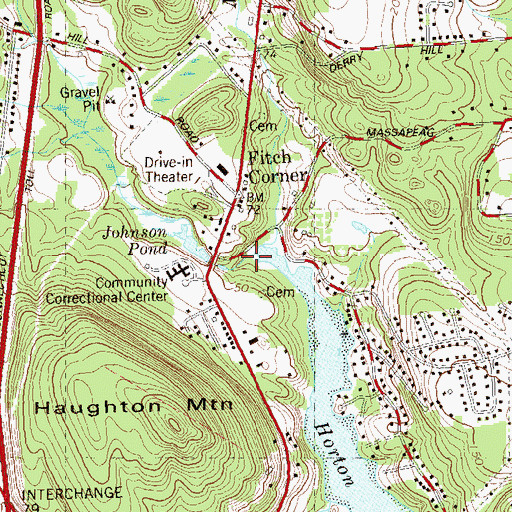 Topographic Map of Stony Brook, CT