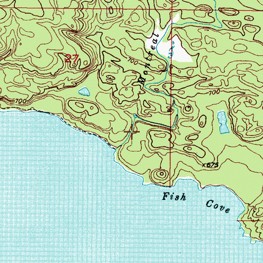 Topographic Map of Lower Falls, MI