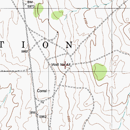 Topographic Map of Well Number Four, AZ