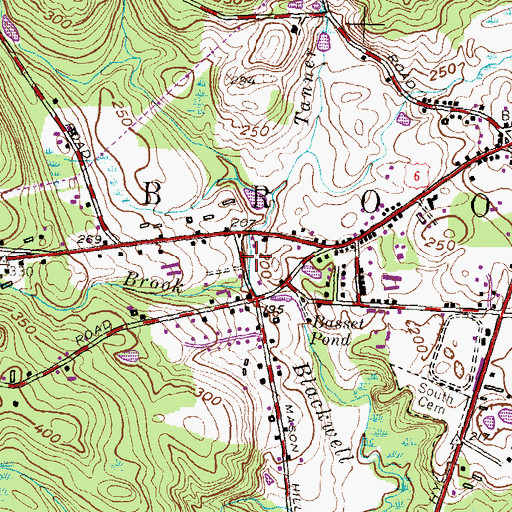 Topographic Map of Stony Brook, CT