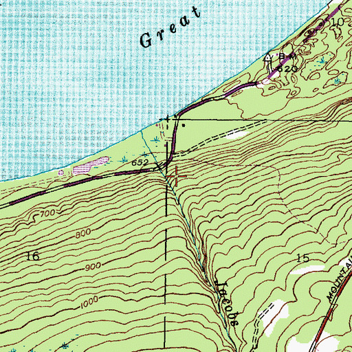 Topographic Map of Jacobs Falls, MI