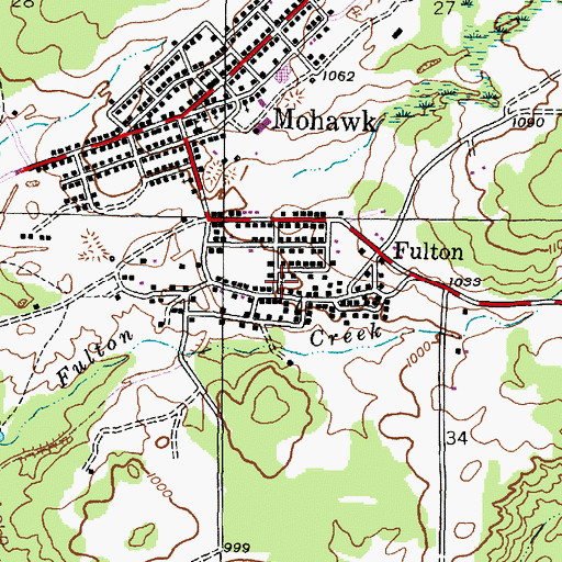 Topographic Map of Fulton Apostolic Lutheran Church, MI