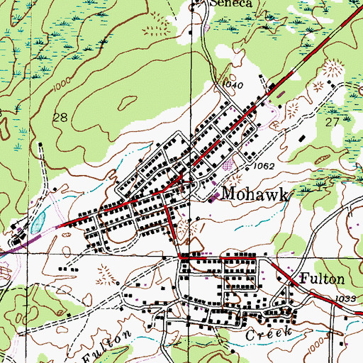 Topographic Map of Mohawk Post Office, MI