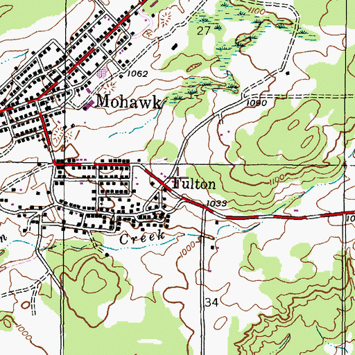 Topographic Map of Fulton Station (historical), MI