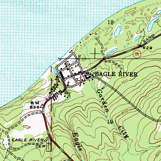 Topographic Map of Keweenaw County Sheriff's Office, MI