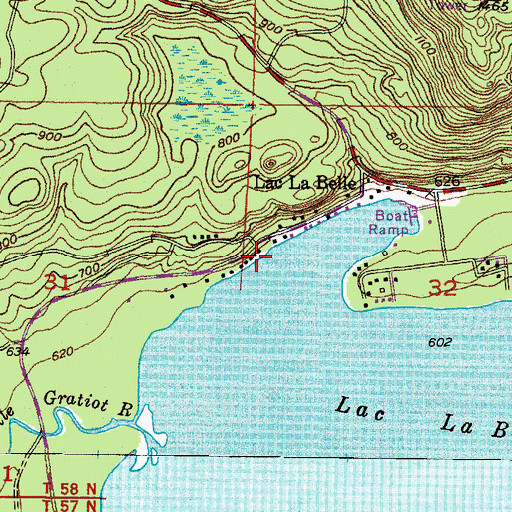 Topographic Map of Haven Creek, MI