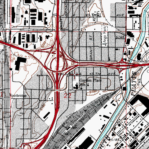 Topographic Map of Greater Harvest Church of God, CO