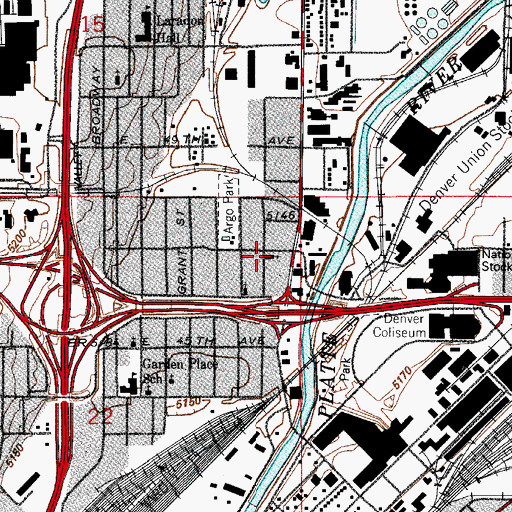 Topographic Map of Holy Rosary Catholic Church, CO
