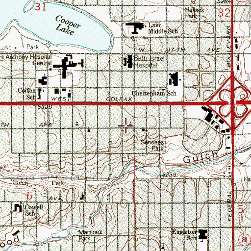 Topographic Map of Iglesia del Dios Vivo, CO
