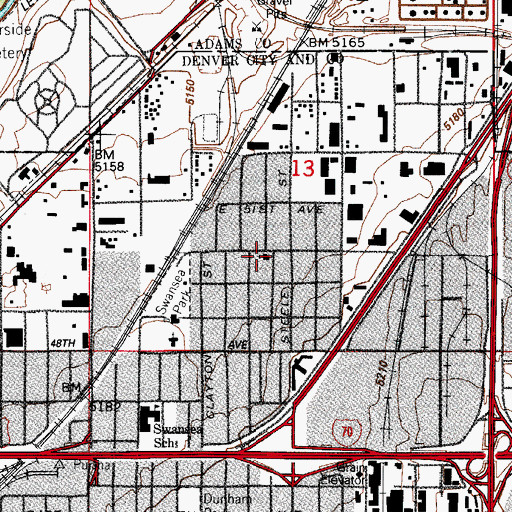 Topographic Map of Iglesia del Dios Vivo, CO