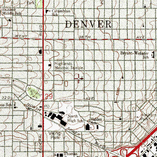 Topographic Map of Iglesia Palabra de Vida, CO