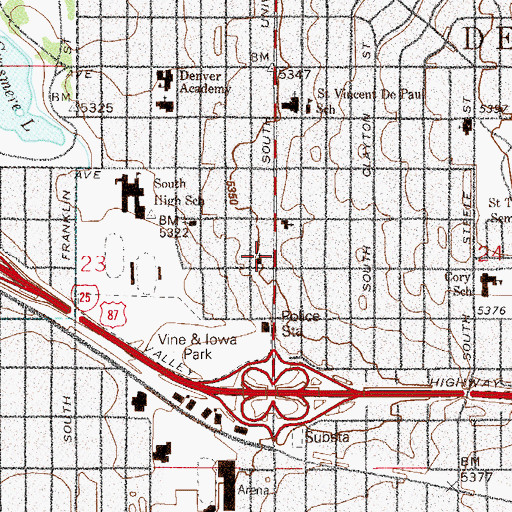 Topographic Map of Korean Christian Church, CO