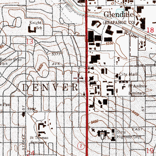 Topographic Map of House of Worship United Pentecostal Church, CO