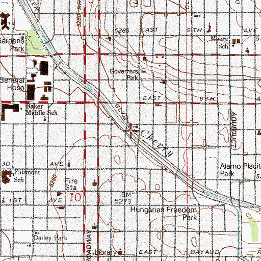 Topographic Map of Mother of God Church, CO