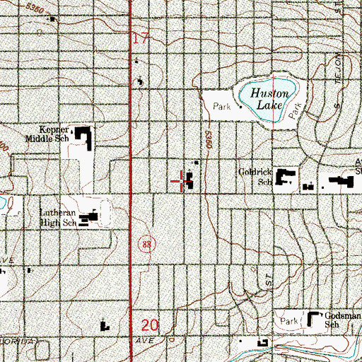 Topographic Map of New Life Fellowship Church, CO