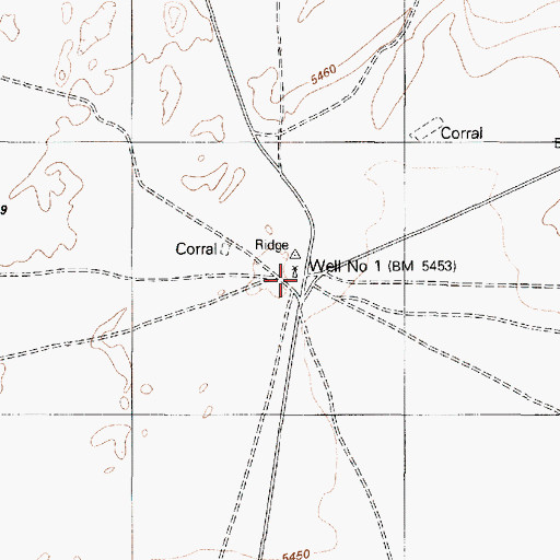 Topographic Map of Well Number One, AZ