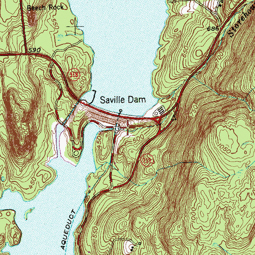 Topographic Map of Storehouse Brook, CT