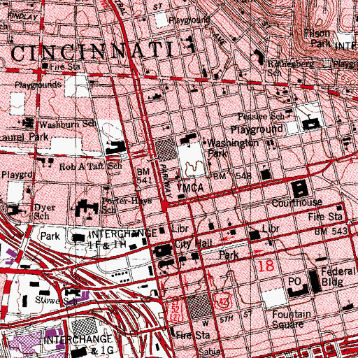 Topographic Map of Sankt Johannes Kirche (historical), OH