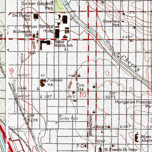 Topographic Map of Saint Augustine Orthodox Christian Church, CO