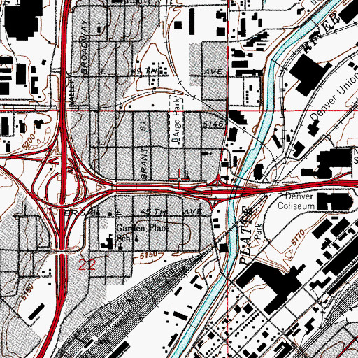 Topographic Map of Saint Joseph's Polish Church, CO