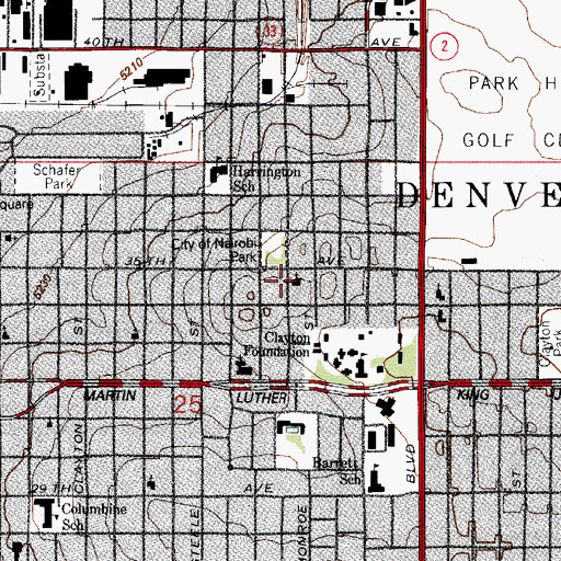 Topographic Map of Saint Luke Christian Methodist Episcopal Church, CO