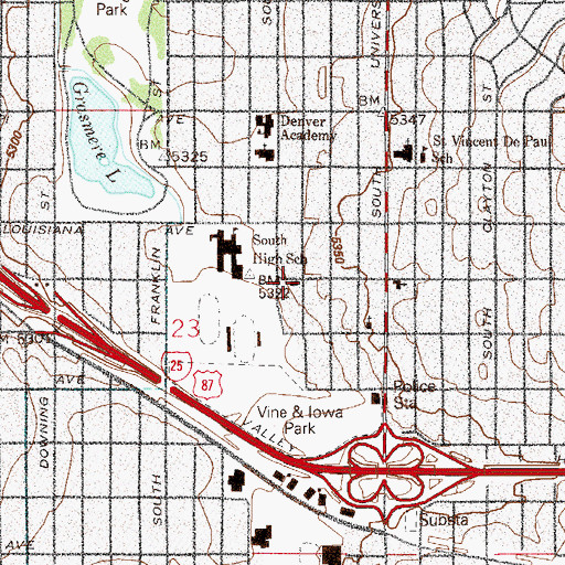 Topographic Map of Saint Mark's Western Rite Orthodox Church, CO